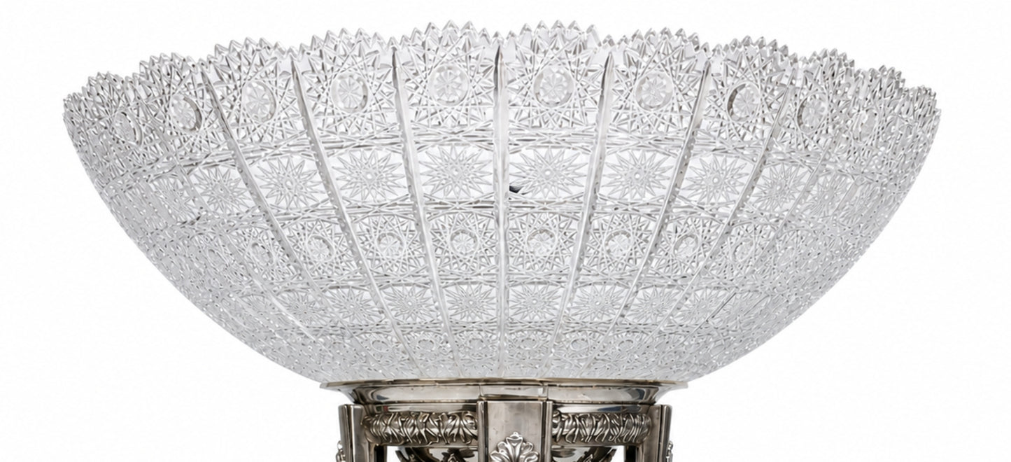 Snow Lion Centerpiece Vase in Sterling Silver – Monumental Luxury Decorative Art